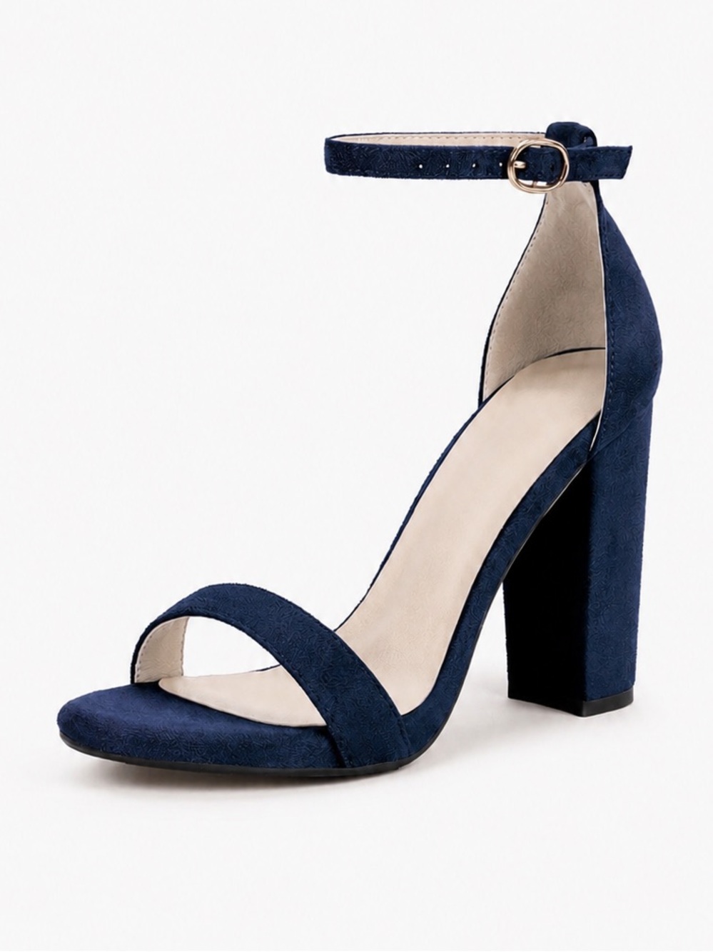 IILUDE COASIS Navy Block Heel Ankle Strap Sandals